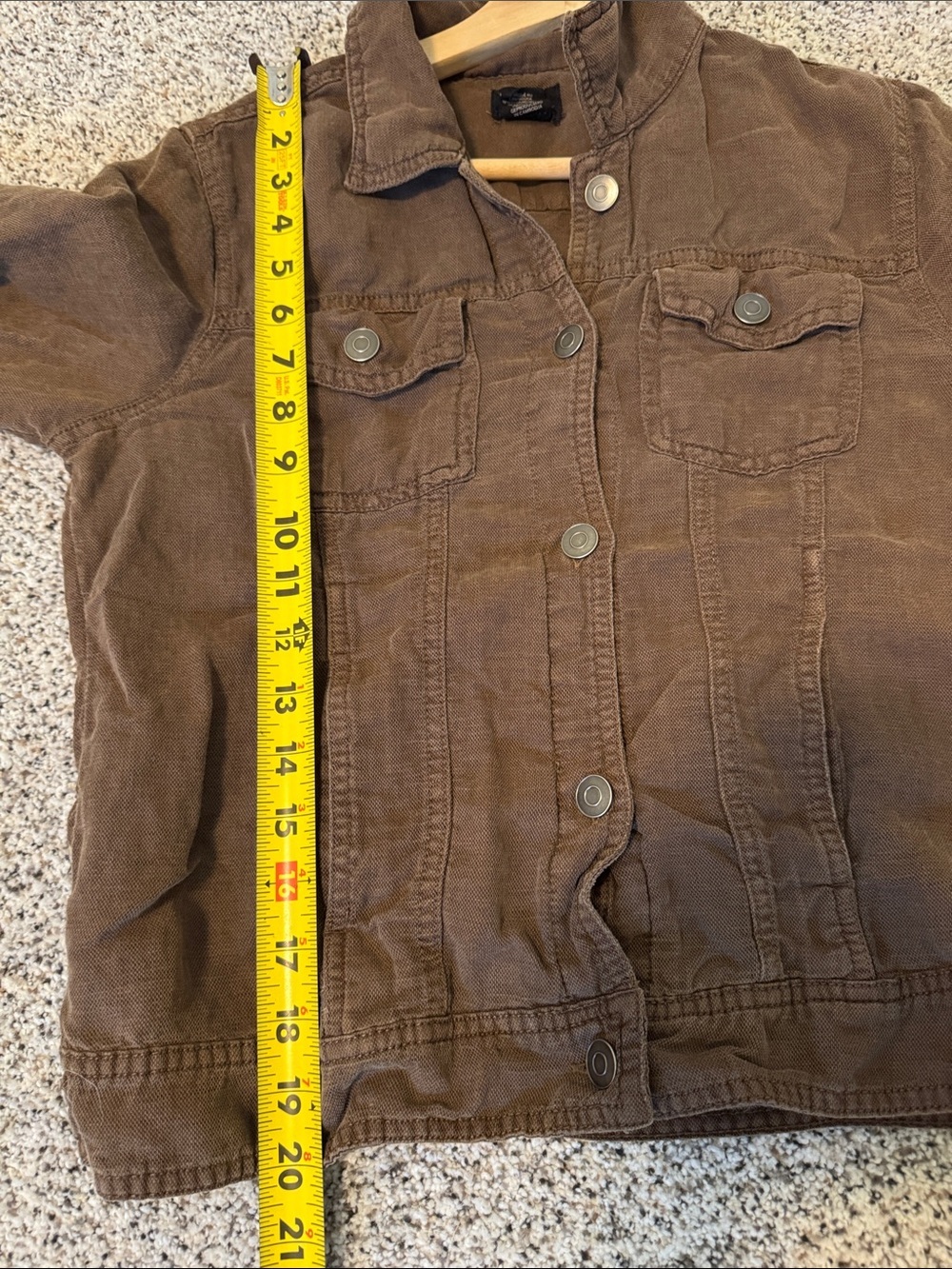 Nicole Miller Brown Linen Button Jacket - Picture 6 of 6